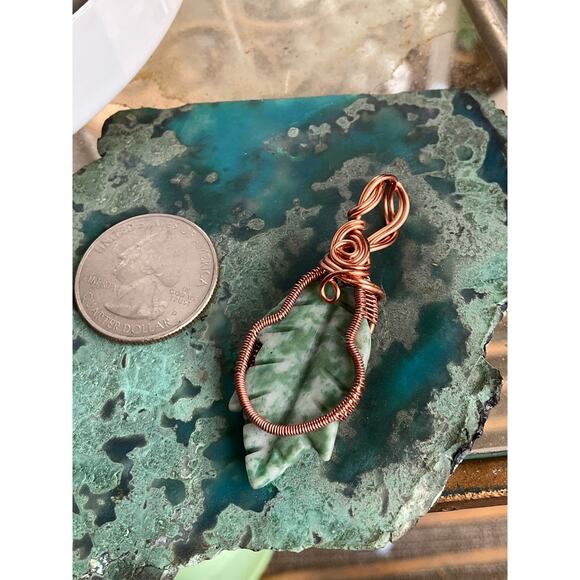 Tree Agate Wire Wrap Pendant, WireWeavedUniques - Picture 9 of 11